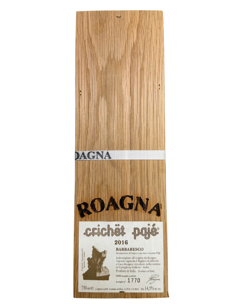 2016 2015 Roagna Crichet Paje Barbaresco DOCG 750ml Wooden Box