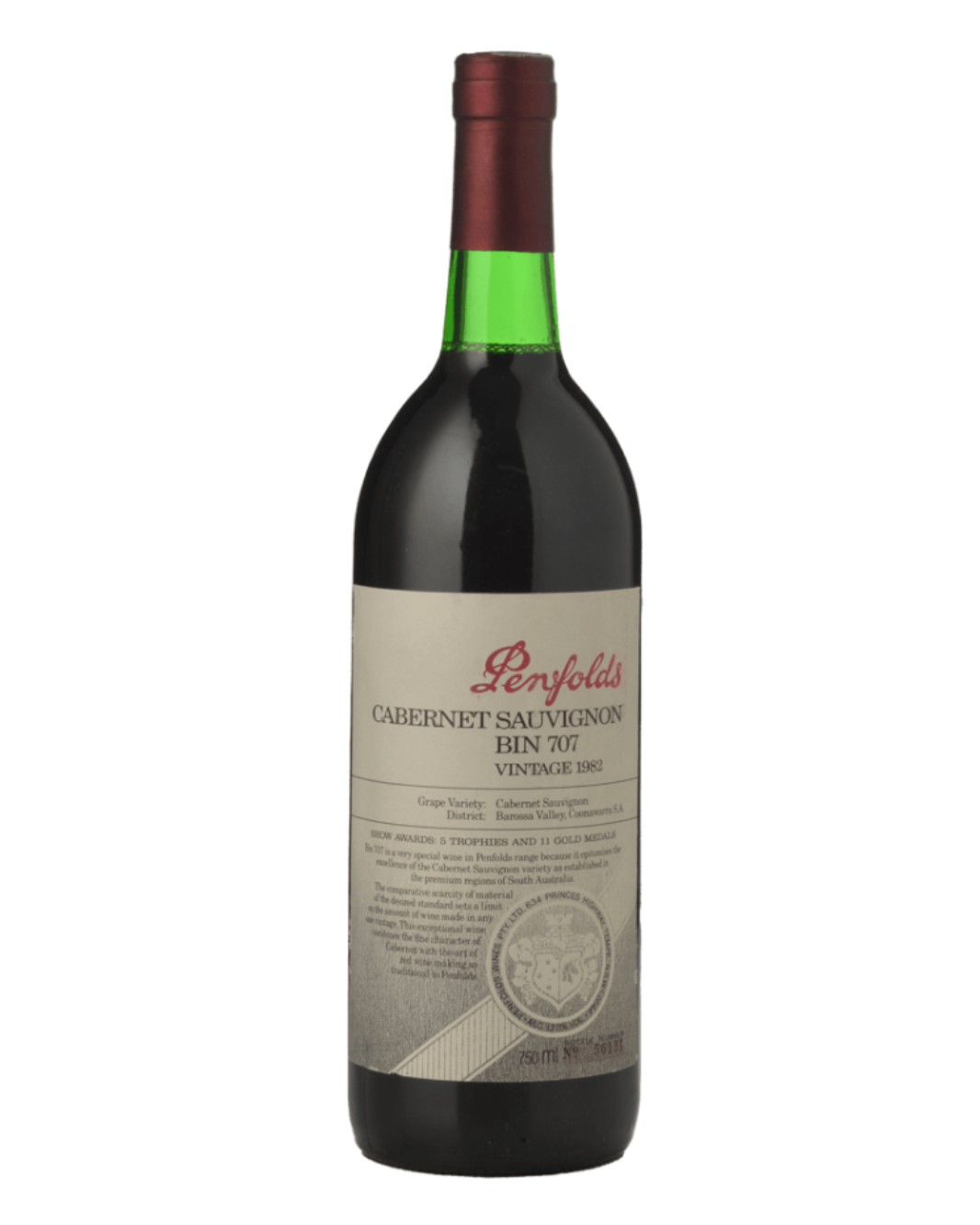 1982 Penfolds Bin 707 Cabernet Sauvignon 750ml