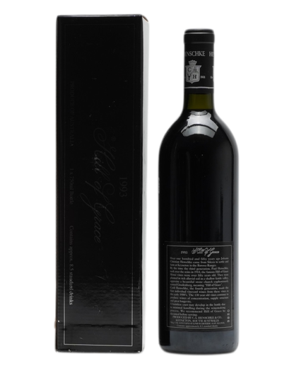 1993 Henschke Hill of Grace Shiraz 750ml Gift Box back