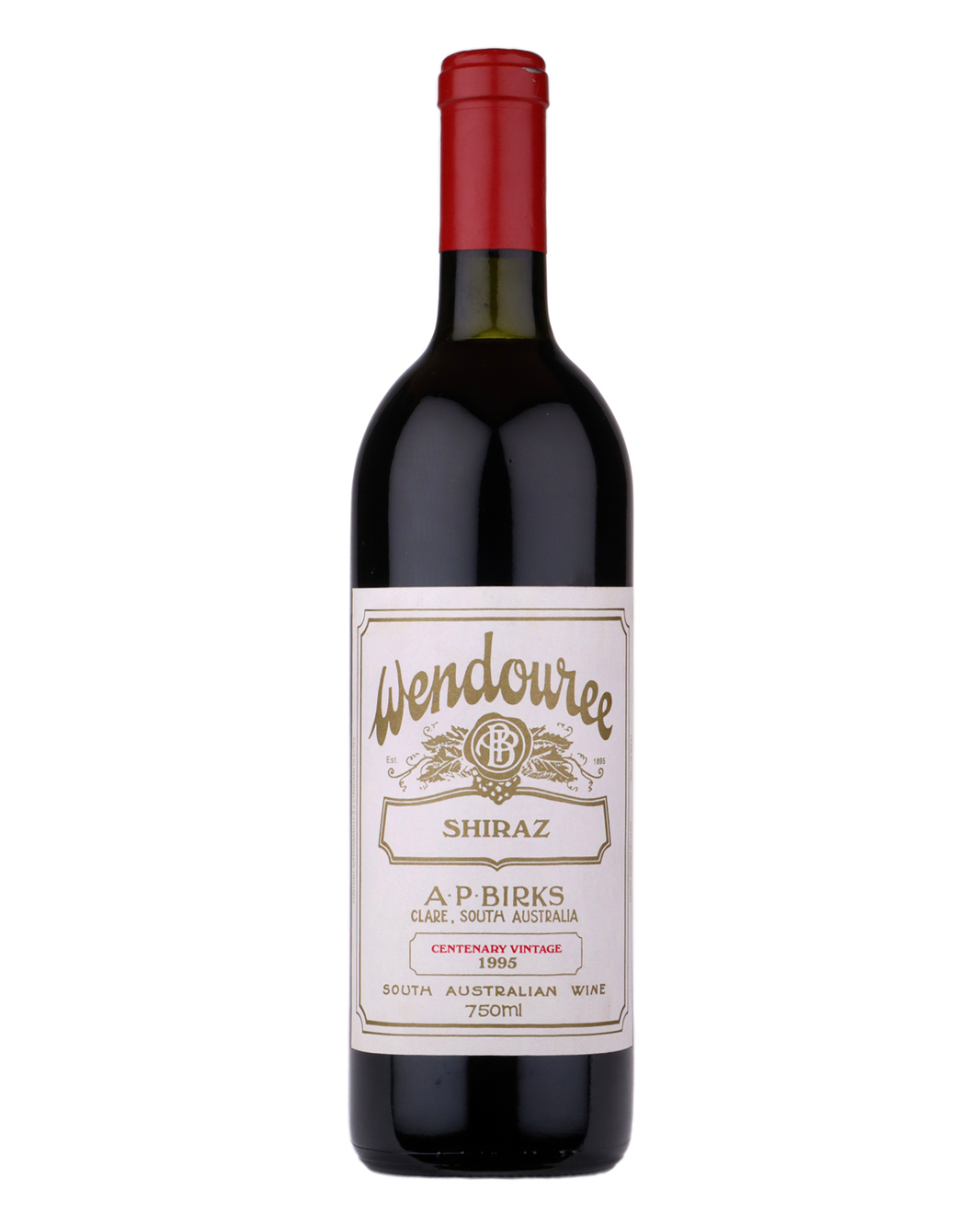 WENDOUREE Clare Valley Shiraz 1995 [VVHS, cellar scuffed capsule]