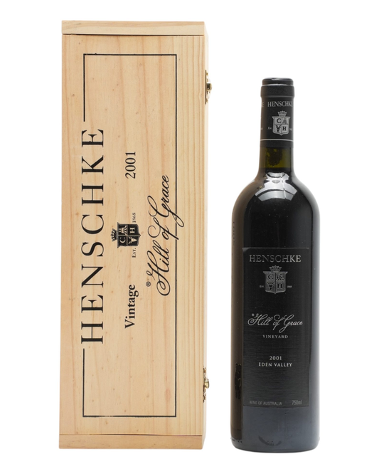 2001 Henschke Hill of Grace Shiraz 750ml Original Wooden Box