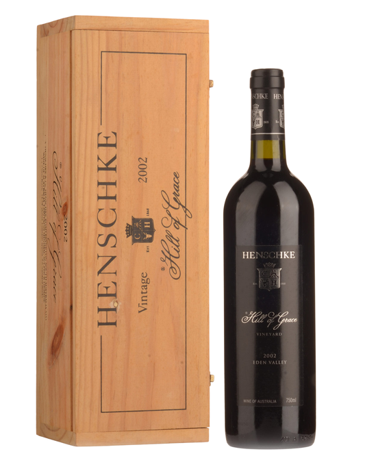 2002 Henschke Hill of Grace Shiraz 750ml Original Wooden Box