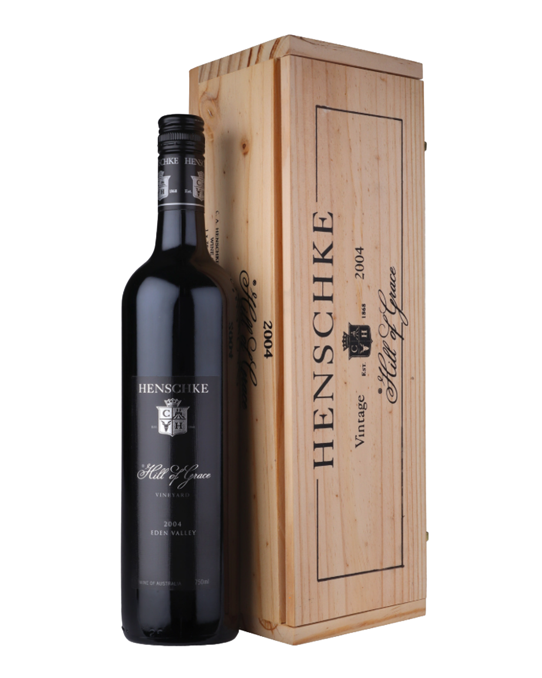 2004 Henschke Hill of Grace Shiraz 750ml Original Wooden Box