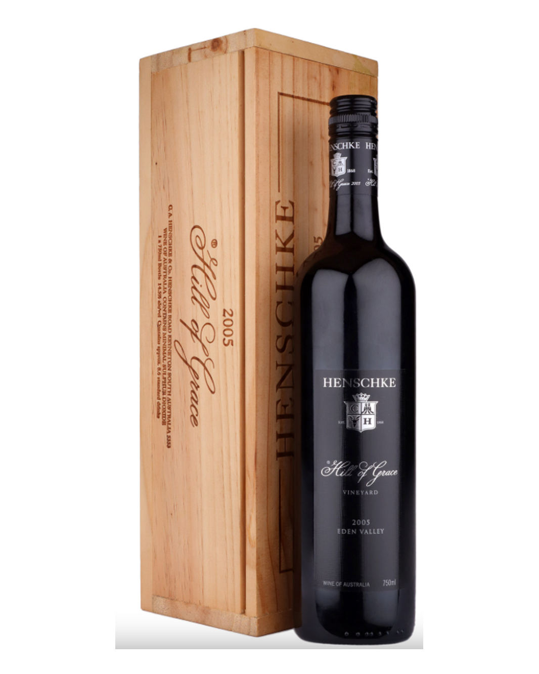 2005 Henschke Hill of Grace Shiraz 750ml Original Wooden Box