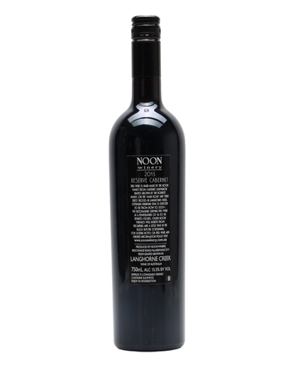 2015 Noon Winery Reserve Cabernet Sauvignon 750ml back