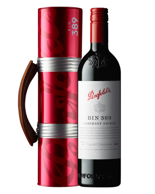 2019 Penfolds Bin 389 Cabernet Shiraz Travel Tin Gift Pack 750ml