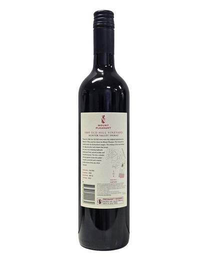 2023 Mount Pleasant 1880 Vines Old Hill Vineyard Shiraz 750ml Back