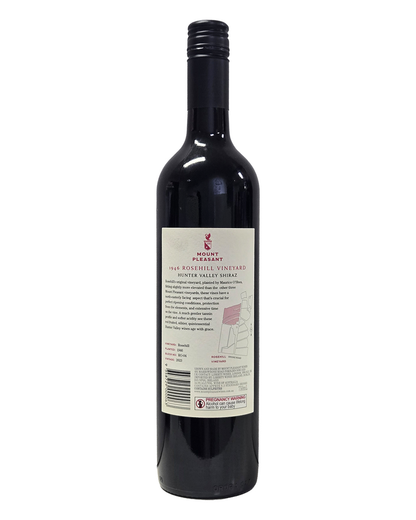 2023 Mount Pleasant 1946 Vines Rosehill Vineyard Shiraz 750ml Back