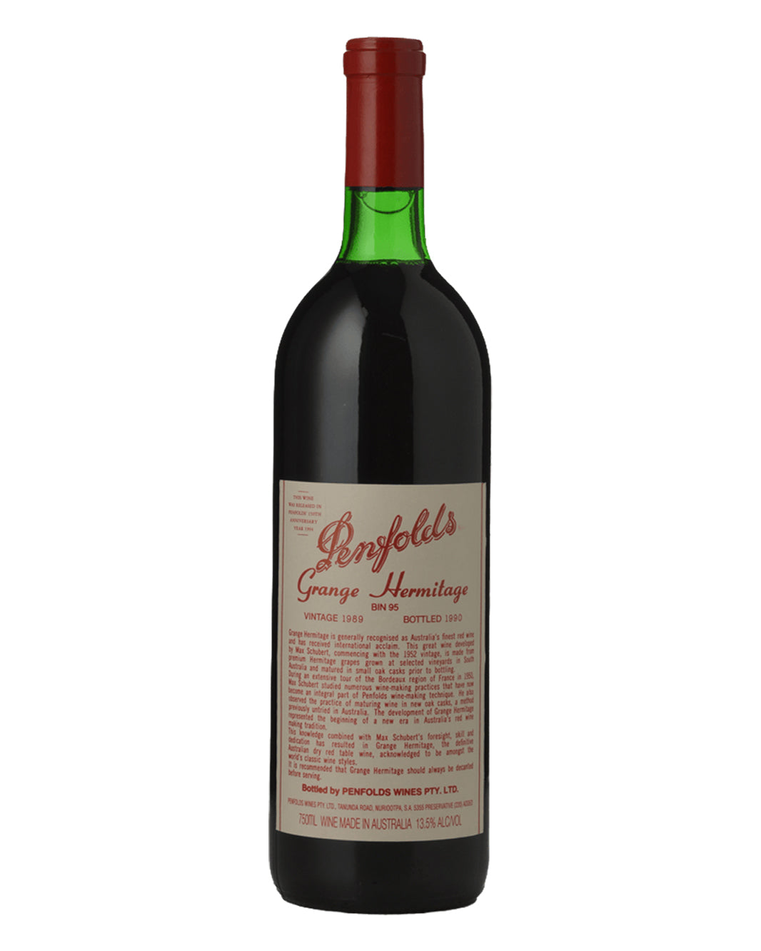 1989 Penfolds Bin 95 Grange Shiraz 750ml Very High Shoulder