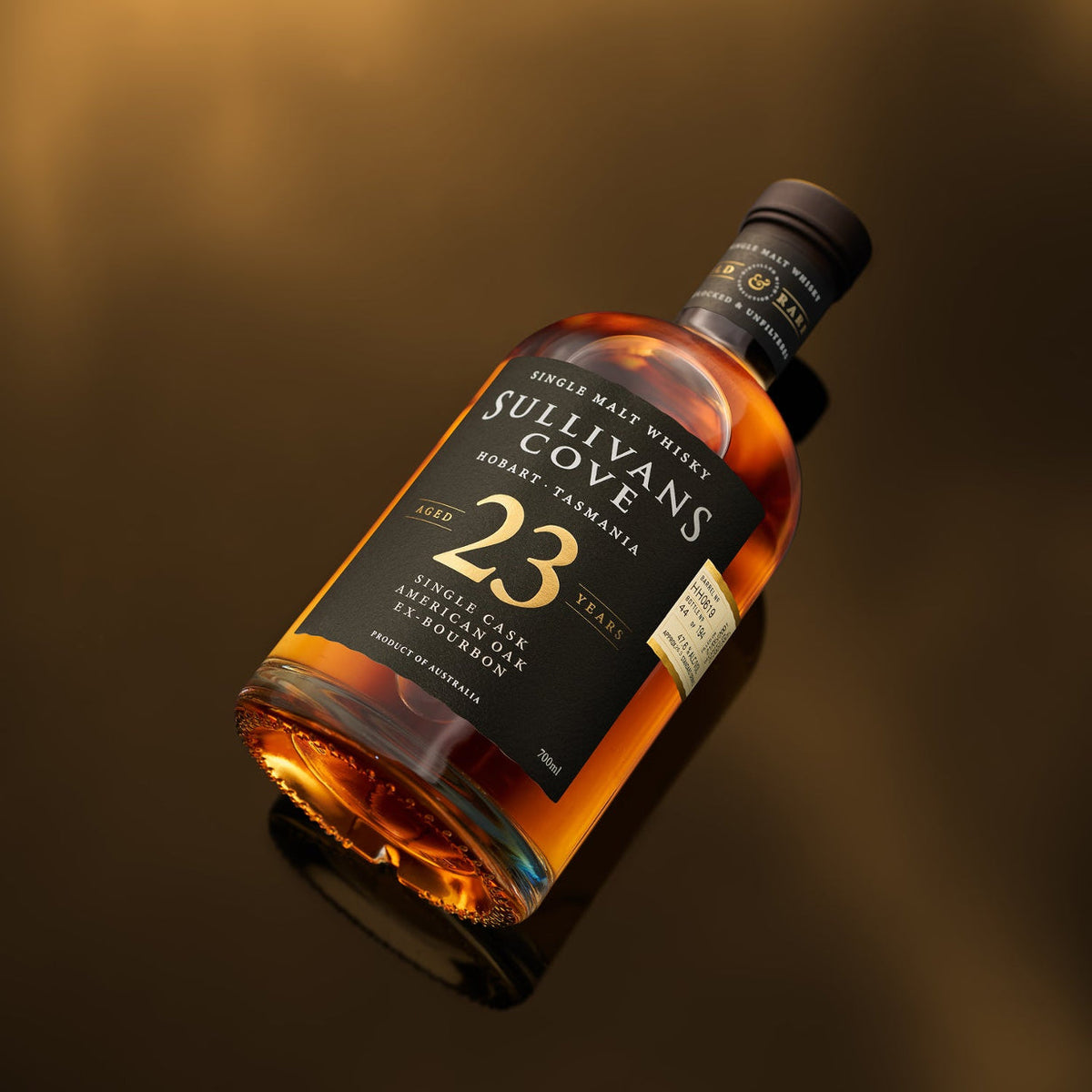 Sullivans Cove 23 Year Old American Oak Ex-Bourbon HH0619 Single Malt Australian Whisky 700ml Wooden Gift Box
