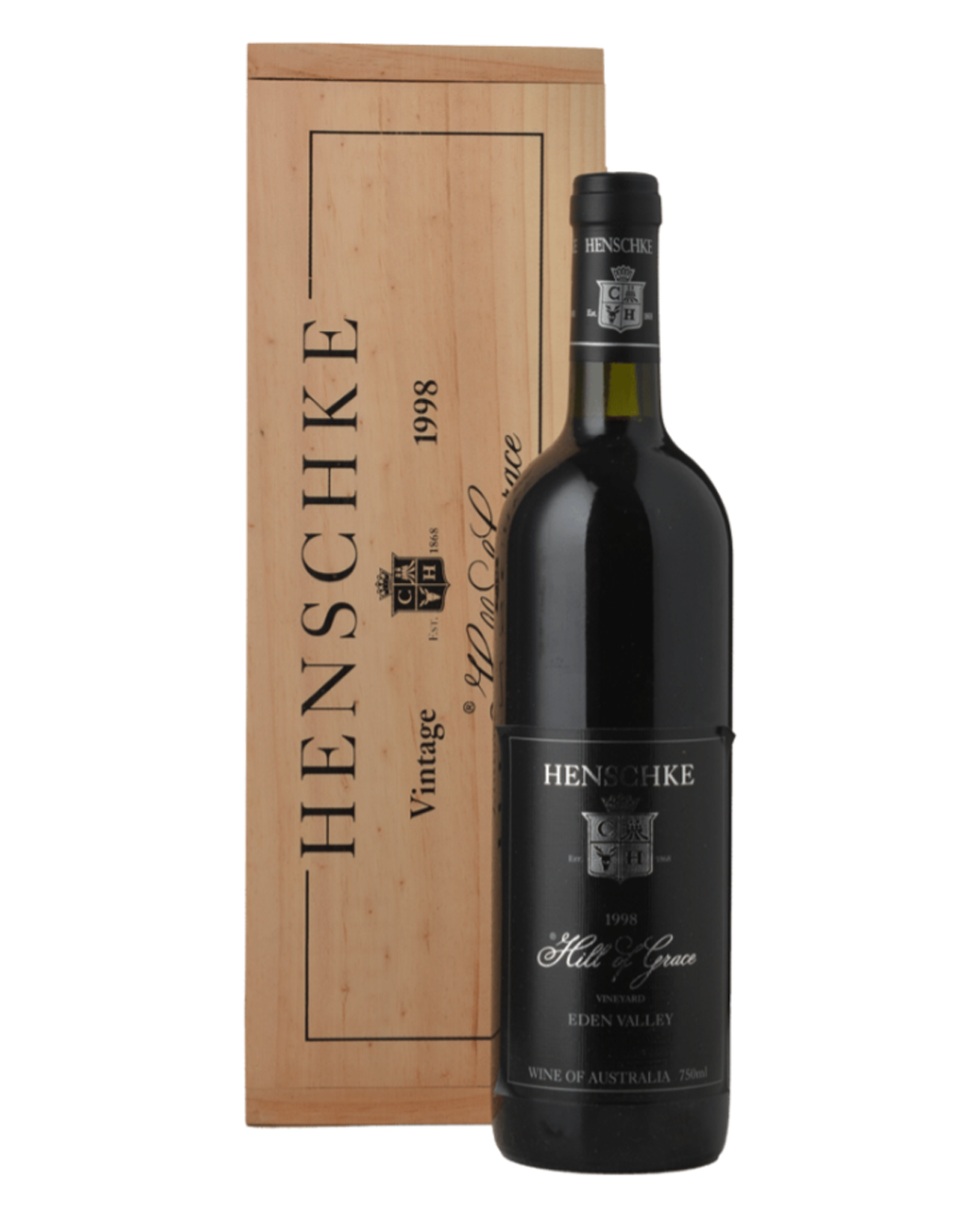 1998 Henschke Hill of Grace Shiraz 750ml Original Wooden Box