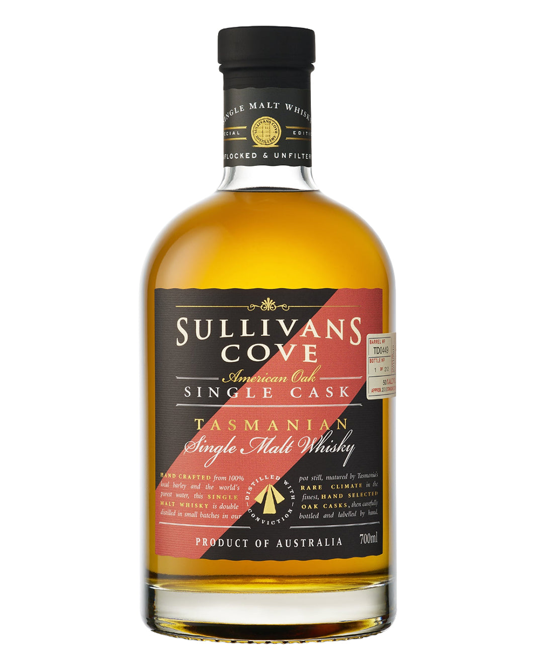 Sullivans Cove American Oak Second Fill Single Cask Single Malt Whisky TD0449 700ml Gift Box
