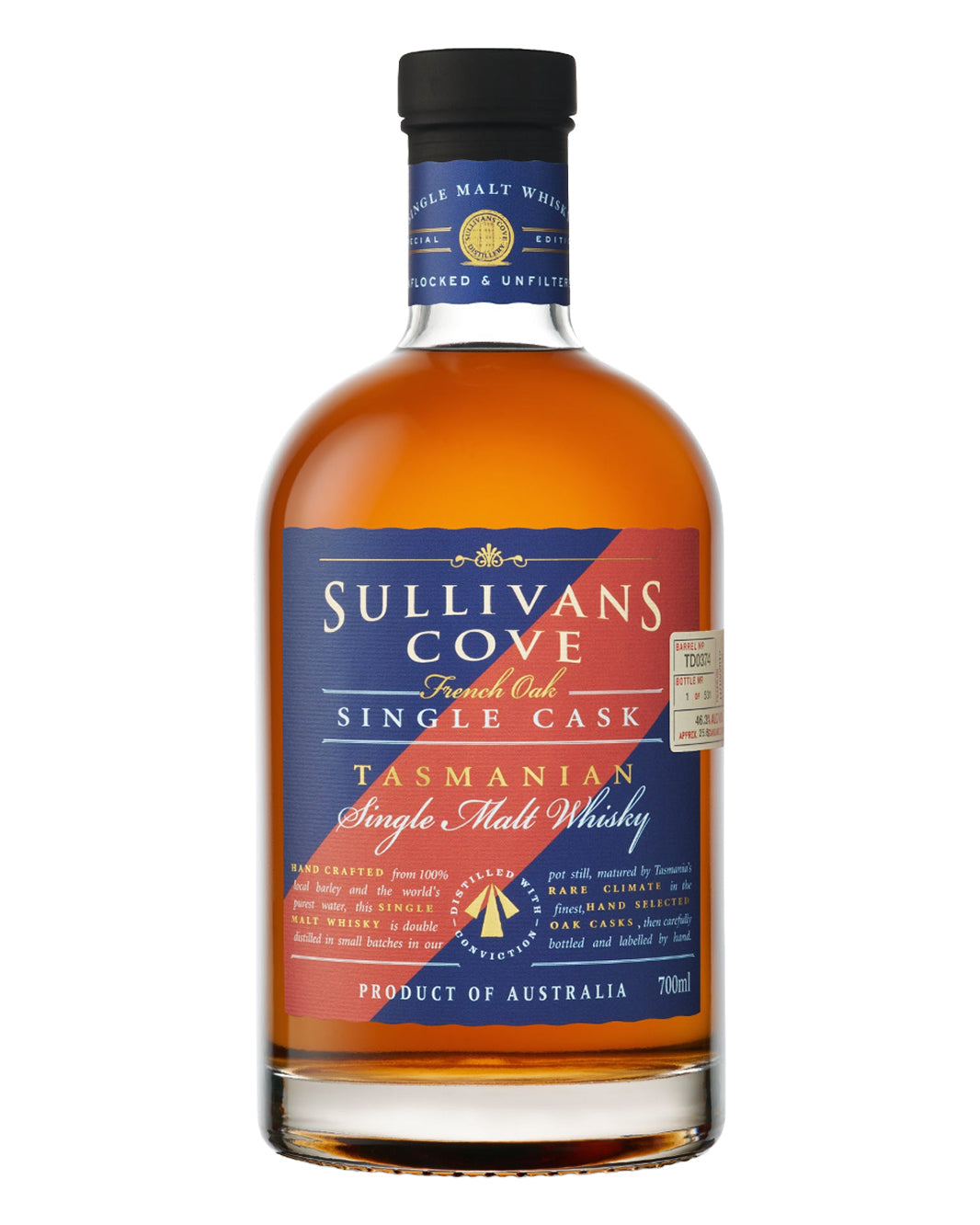 Sullivans Cove 12 Year Old French Oak Ex-Tawny Refill TD0374 Single Malt Whisky 700ml