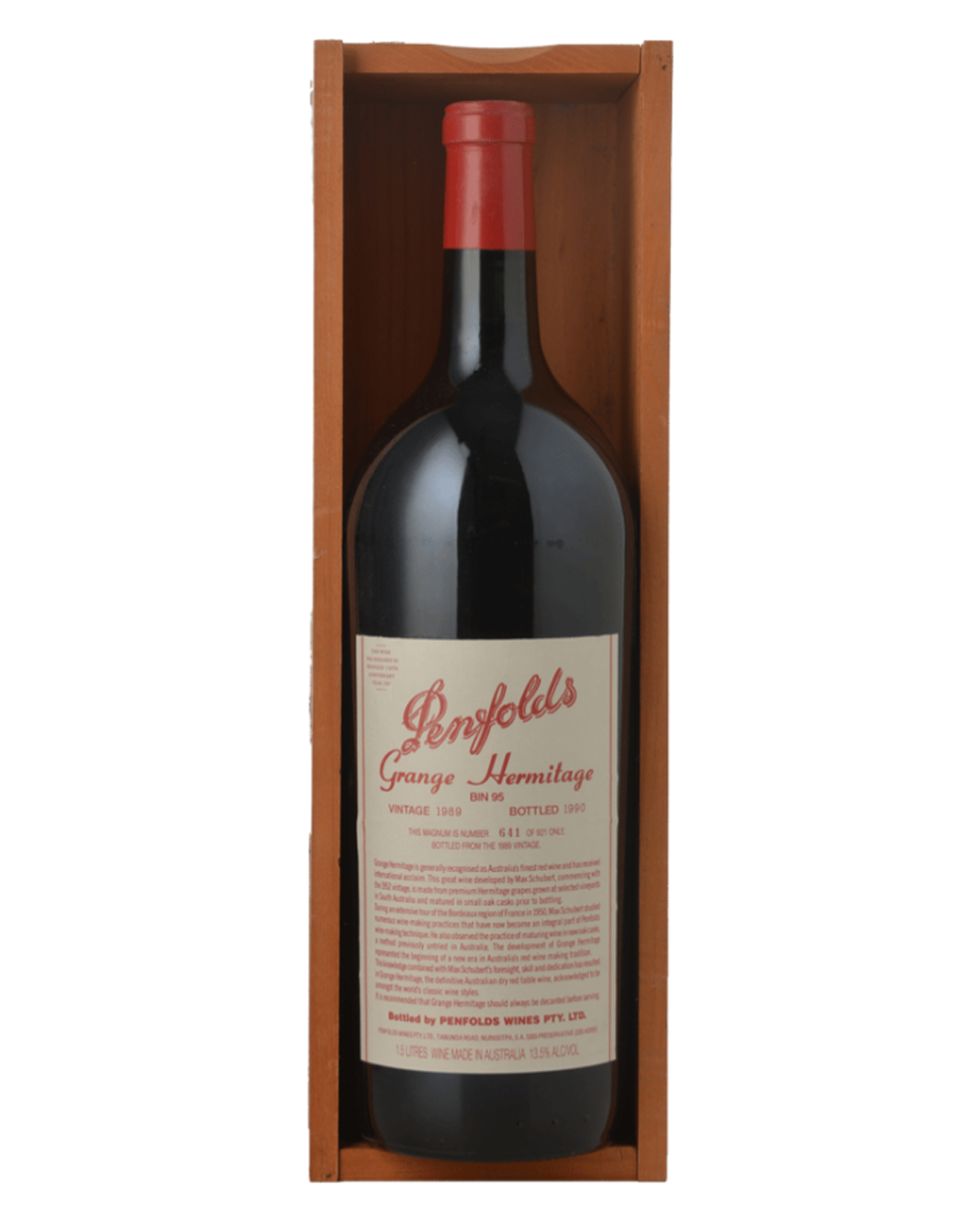 1989 Penfolds Bin 95 Grange Shiraz 1.5L Wooden Gift Box