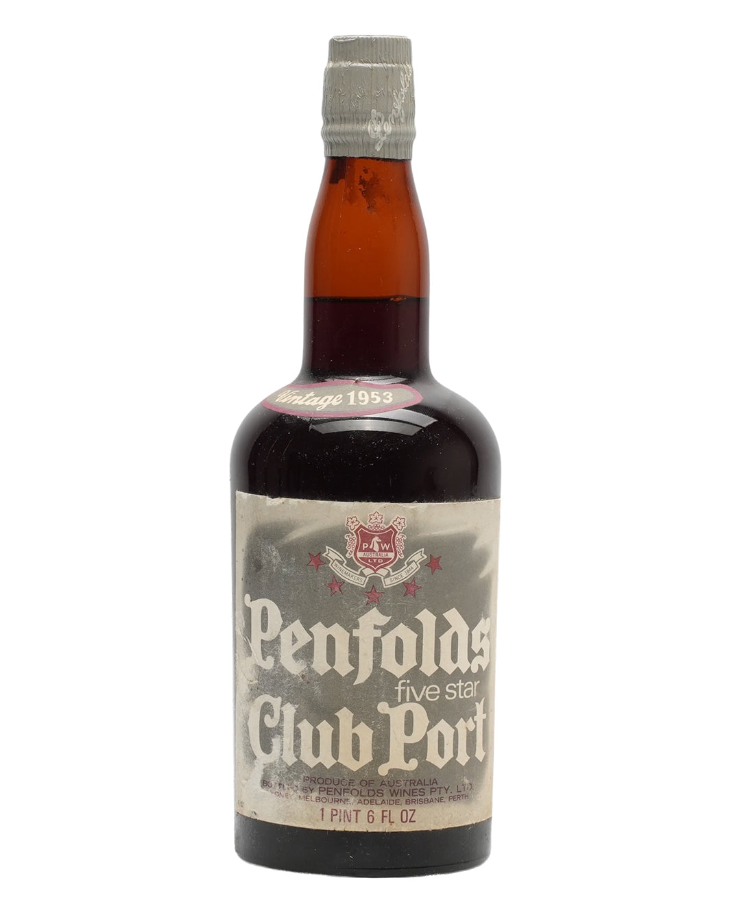 1953 Penfolds Five Star Club Port 1 Pint 6 Fl Oz (Approx. 739ml)