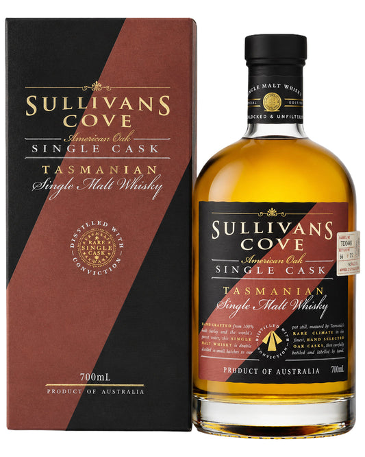 Sullivans Cove American Oak Second Fill Single Cask Single Malt Whisky TD0449 700ml Gift Box