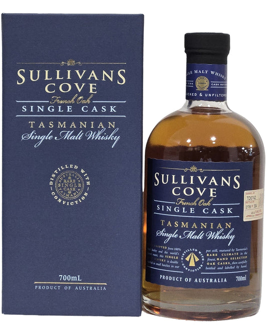 Sullivans Cove French Oak Ex-Tawny Single Cask TD0742 Single Malt Whisky 700ml Gift Box
