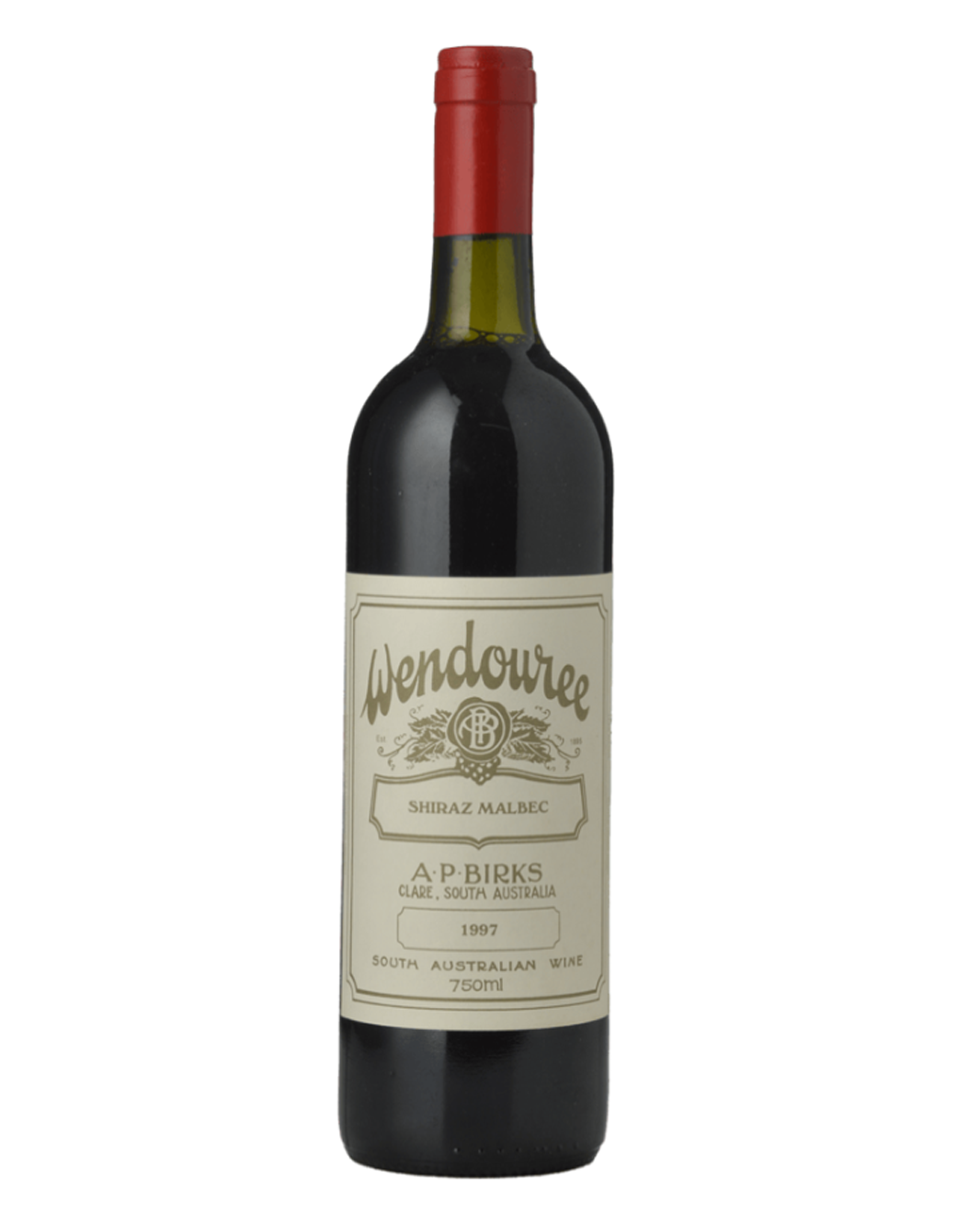 WENDOUREE Shiraz Malbec, Clare Valley 1997 Bottle
 Just Below Base of Neck
